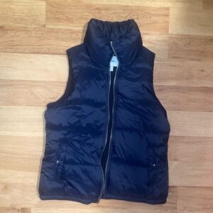 NWT Old Navy Puffer Fleece Lined Vest  Zip Up with Pockets Navy Small